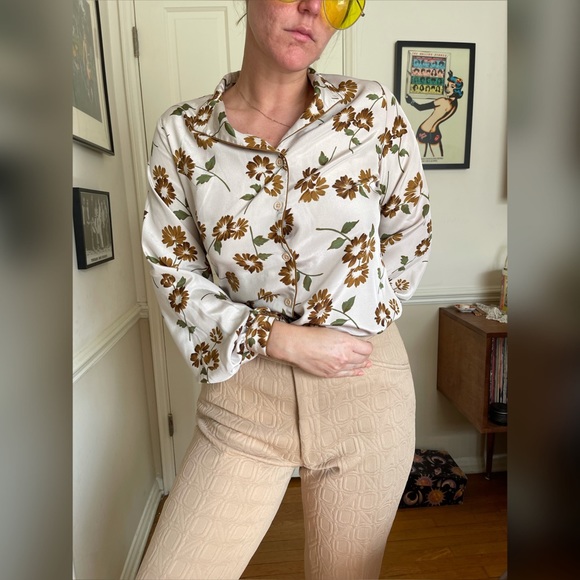 SOLD Vintage Mr. Ken Floral Disco Shirt - Picture 2 of 9